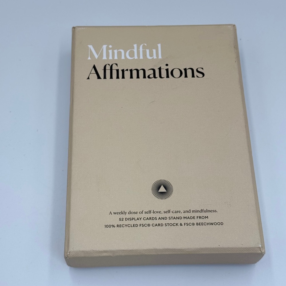 Intelligent Change Mindful Affirmations 52 Card Deck with Beechwood Stand New